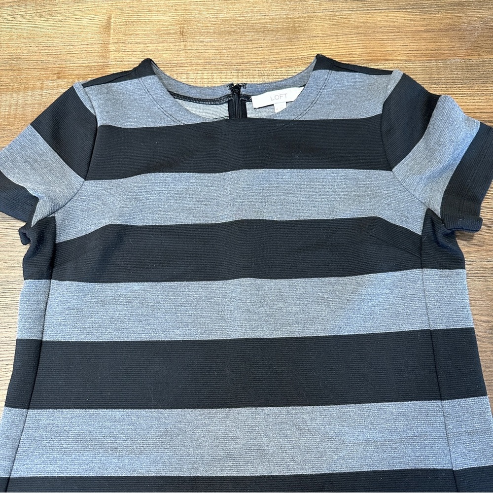Black & grey striped dress